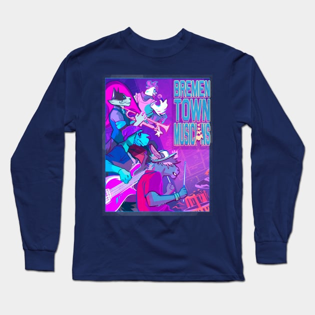 Bremen Town Musicians ON TOUR Long Sleeve T-Shirt by RhandiDandy